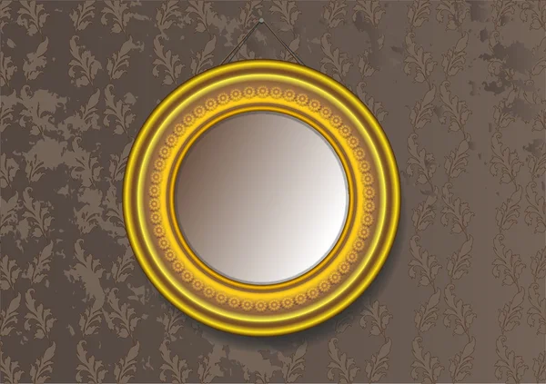 Кругла вінтажна рамка для багетів — стоковий вектор