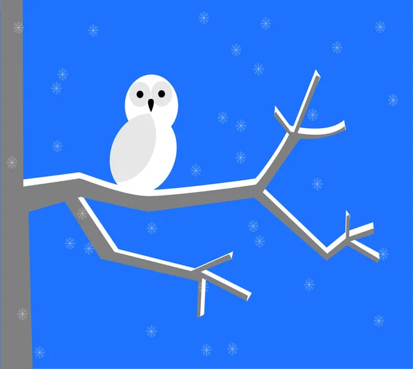 Sneeuwuil — Stockvector