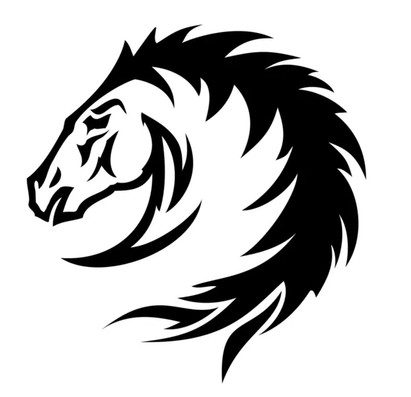 Cheval symbole feu (vecteur ) — Image vectorielle