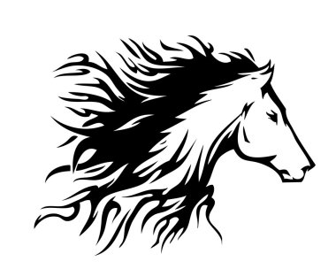 Horse symbol fire (vector)