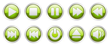 Player icons buttons (vector) clipart