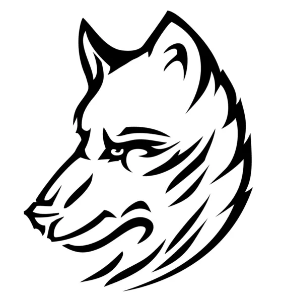 Loup chien mignon (vecteur ) — Image vectorielle