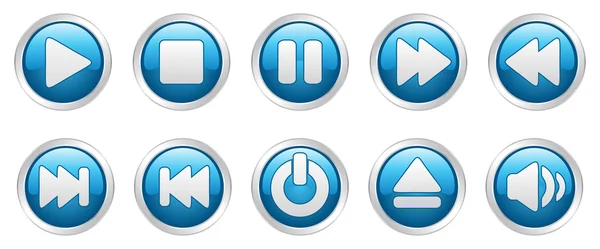 Player icons buttons (vector) — Stock Vector