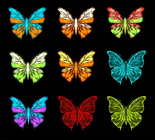 Barevná paleta Butterfly (vektor) — Stockový vektor