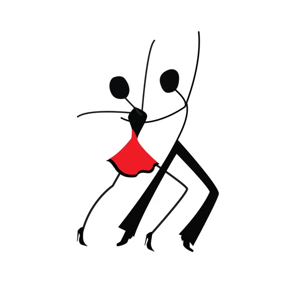 男性と女性のダンス — ストックベクタ