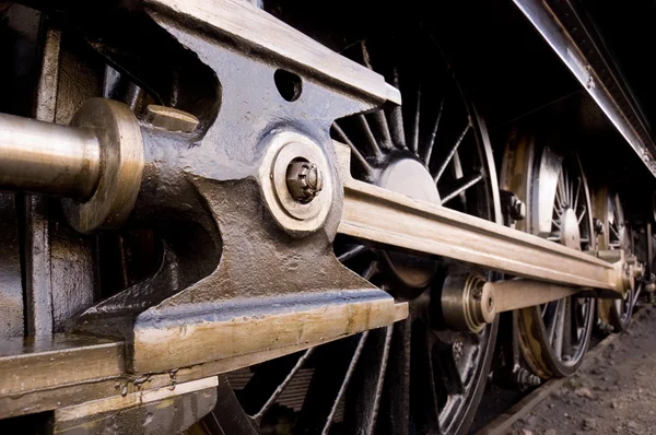 stock image Steam locomotive wheel