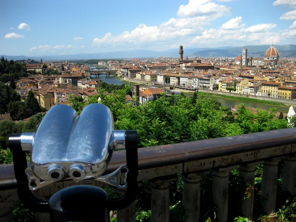 Binocolo e panorama di Firenze — Stockfoto