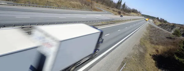 Truck in speedy motion — Stock Photo, Image