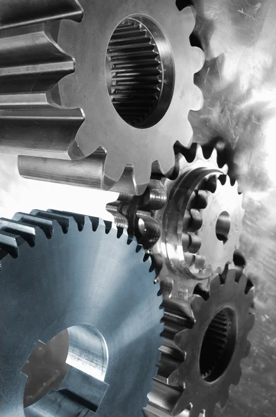 Hi-tech titanium gears — Stock Photo, Image