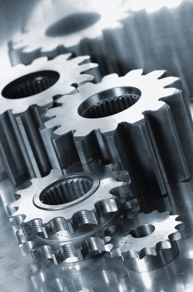 Pure titanium gear wheels — Stock Photo, Image