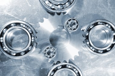 Ball-bearings, titanium and steel clipart