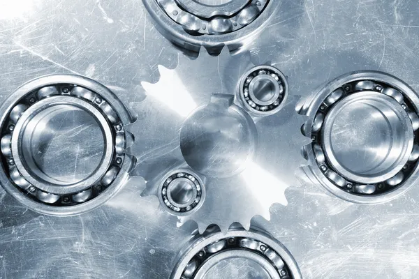 Ball-bearings, titanium and steel — Stock Photo, Image