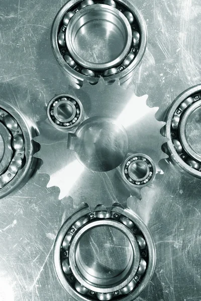 Ball-bearings and gear wheels — Stock Photo, Image