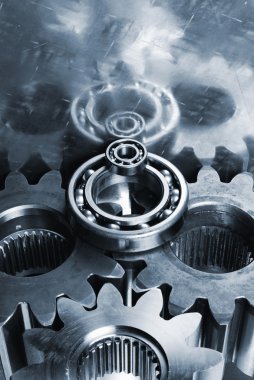 Hi-tech titanium gears clipart