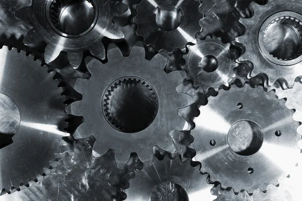 Hi-tech titanium gears — Stock Photo, Image