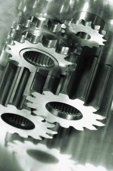 Aerospace gears of finest titanium — Stock Photo, Image