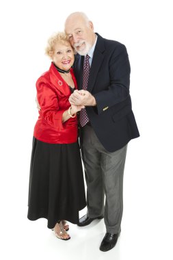 Romantic Seniors Dancing clipart