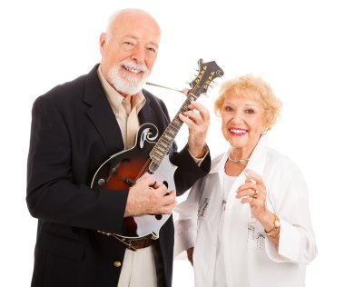 Musical Senior Couple clipart