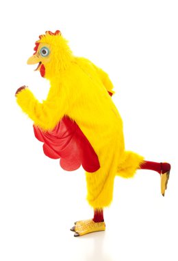 Chicken Man - Running clipart