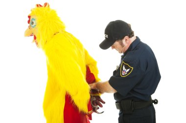 Chicken Man Under Arrest clipart