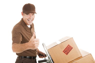 Delivery Man - Thumbs Up clipart