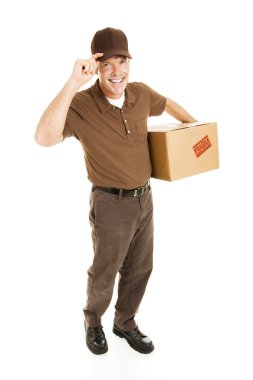 Friendly Delivery - Full Body clipart