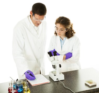 Lab Techs at Work clipart