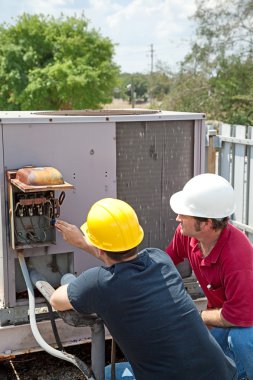 Air Conditioning Repair - Teamwork clipart