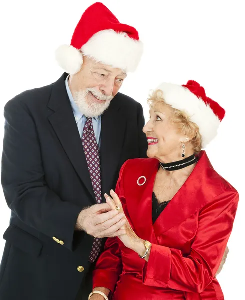 Різдвяні літні люди - подарунок ювелірних виробів — стокове фото