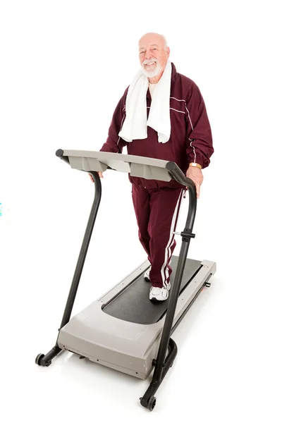 Fit Senior Man on Treadmill — Stock Photo, Image