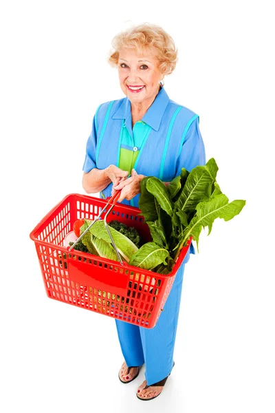 Покупатель здоровой старшей леди — стоковое фото