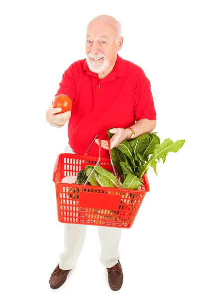 Shopper anziano sano — Foto Stock
