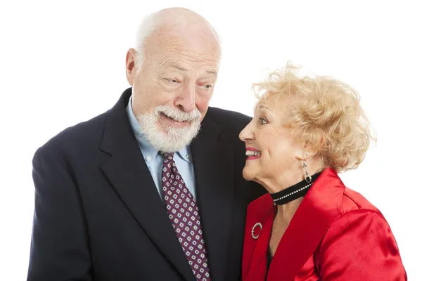 Holiday Seniors - Knowing Look — Stock Photo, Image