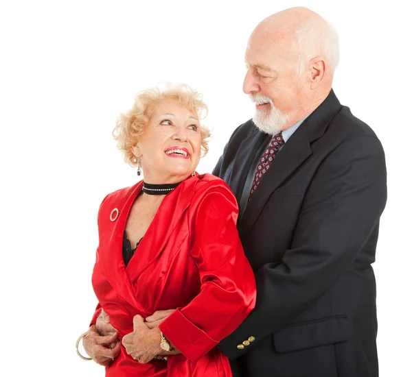 Dançarinos seniores românticos — Fotografia de Stock