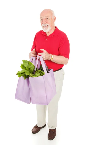 Senior Man Shops Verde — Fotografia de Stock