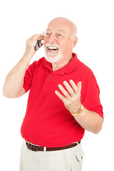 Starszy człowiek w rozmowie telefon — Zdjęcie stockowe