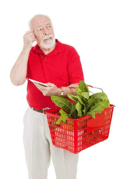 Senior Shopper - Olvidadizo — Foto de Stock