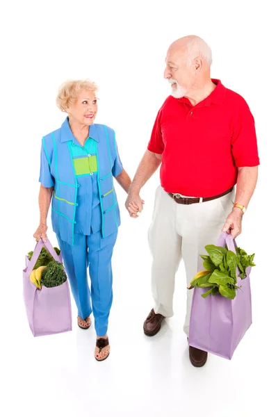 Senior Shopper - grüner Lebensstil — Stockfoto