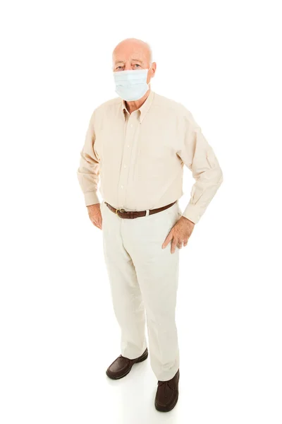 Epidemia - starszy mężczyzna całego ciała — Zdjęcie stockowe