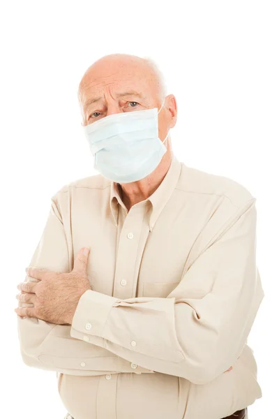 Epidemia - Homem Senior — Fotografia de Stock