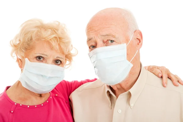 Epidemia: personas mayores con gripe porcina —  Fotos de Stock