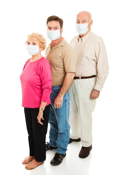Epidemi - bär Ansiktsmasker — Stockfoto