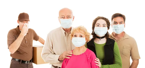 Familia evita la gripe —  Fotos de Stock