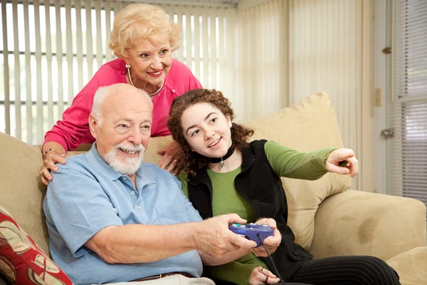 Rodziny gier wideo — Zdjęcie stockowe