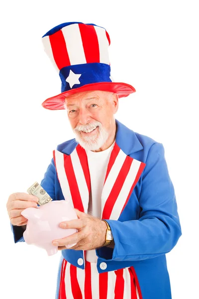 Uncle Sam - US Savings Plan — Stock Photo, Image