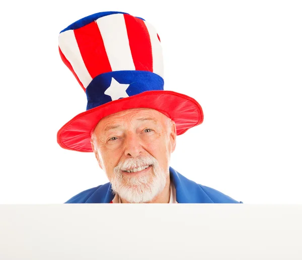 Uncle Sam Head - Happy — Stock Photo, Image
