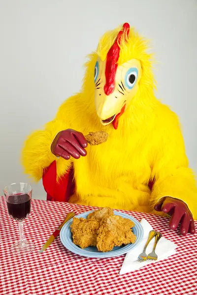 Kyckling man - kannibalism — Stockfoto