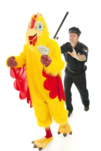 Chicken Man on the Lam — Stock Photo, Image