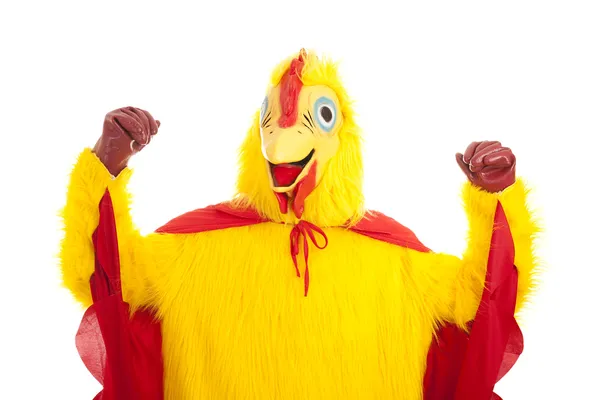 Super kyckling - styrkedemonstration — Stockfoto