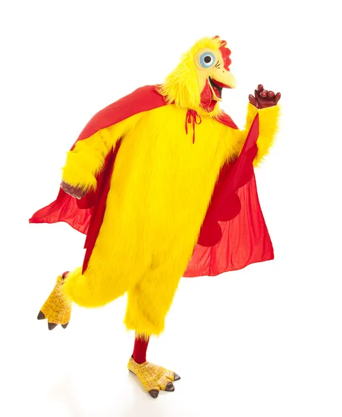 Super kyckling tar fart — Stockfoto